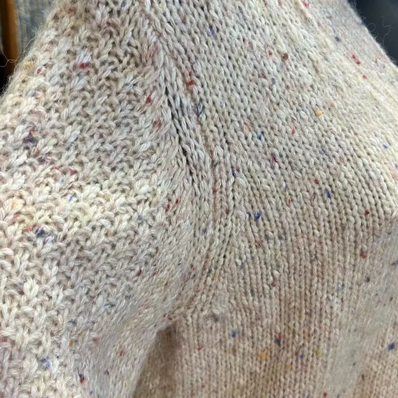 Magaschoni NWT $398 Sweater Beige Confetti Alpaca Wool Blend V Neck Size M - Picture 11 of 14